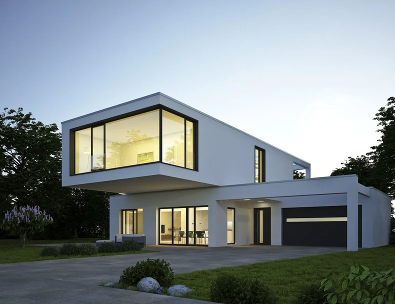Modernes Wohnhaus als Beispiel für Architekturplanung